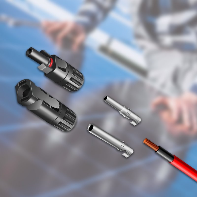LogiLink jeu de connecteurs solaires PVC, 2,5-6 mm², noir